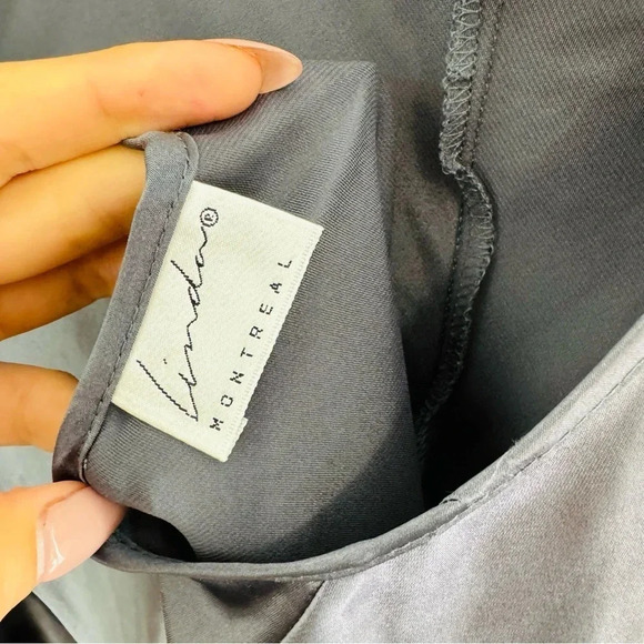 Linda Vintage Lingerie from Montreal‎ Blue/Gray Slip /Gown Size Small - Picture 6 of 7